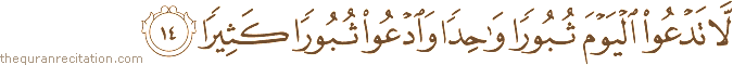 Surah / Chapter 25 : Ayah / Verse 14