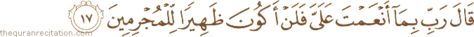 Surah / Chapter 28 : Ayah / Verse 17