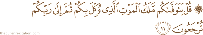 Surah / Chapter 32 : Ayah / Verse 11