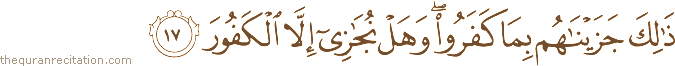 Surah / Chapter 34 : Ayah / Verse 17