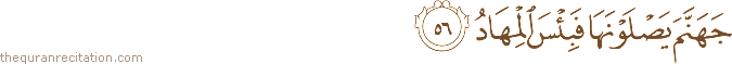 جَهَنَّمَ يَصْلَوْنَهَا فَبِئْسَ الْمِهَادُ