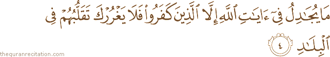 Surah / Chapter 40 : Ayah / Verse 4