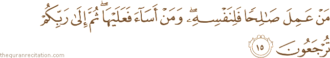 Surah / Chapter 45 : Ayah / Verse 15