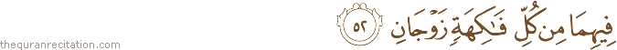 فِيهِمَا مِنْ كُلِّ فَاكِهَةٍ زَوْجَانِ