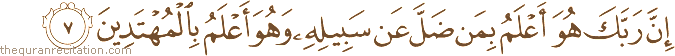 Surah / Chapter 68 : Ayah / Verse 7